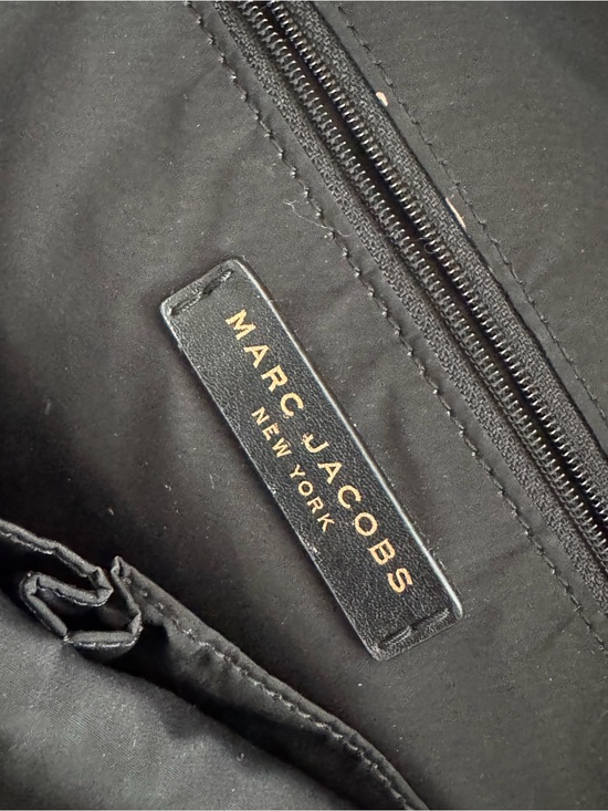 Marc Jacobs Black Nylon Backpack with Gold Hardware